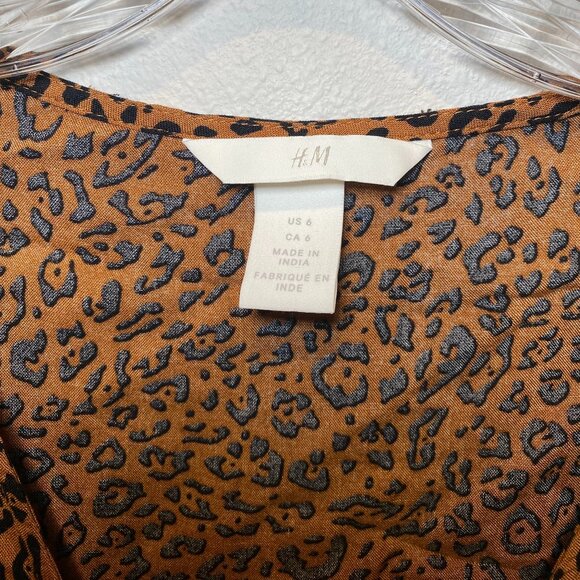 Leopard tie front top - Picture 3 of 4